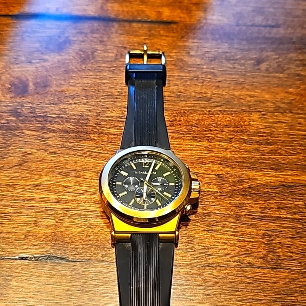 Michael Kors black and gold men's watch